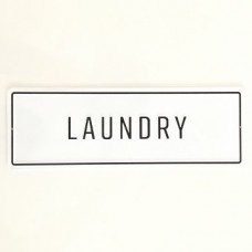 Magnolia Embossed Metal Laundry Sign